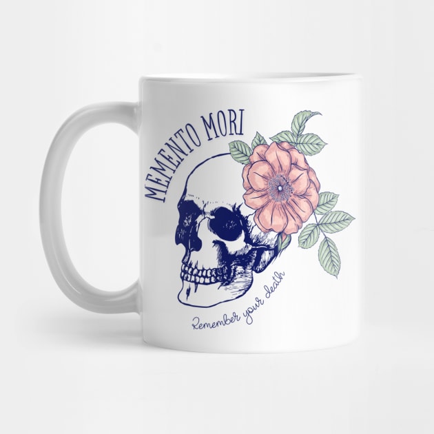 Memento Mori Floral by Little Fishes Catholic Tees